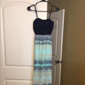 Spaghetti strap dress with open back